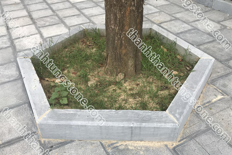 đá bó vỉa gốc cây 